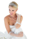 #16517 Pave Princess Tiara with Combs - 1.75" Tiaras up to 2" Rhinestone Jewelry Corporation