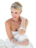 #16517 Pave Princess Tiara with Combs - 1.75" Tiaras up to 2" Rhinestone Jewelry Corporation