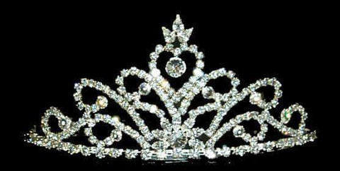 #10272  - Crystal Tiara Tiaras up to 3" Rhinestone Jewelry Corporation