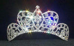 #11868 Small Butterfly Cluster Tiara - Contoured Base - 2.5" Tall Tiaras up to 3" Rhinestone Jewelry Corporation