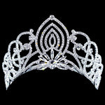 #11920 Small Living Orchid Tiara Tiaras up to 3" Rhinestone Jewelry Corporation