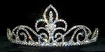 #12744 - Small Rising Fleur De Lis Tiara Tiaras up to 3" Rhinestone Jewelry Corporation