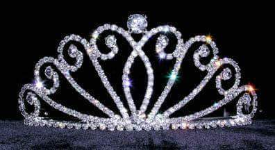 #13604 - Olden Swirl Tiara Tiaras up to 3" Rhinestone Jewelry Corporation