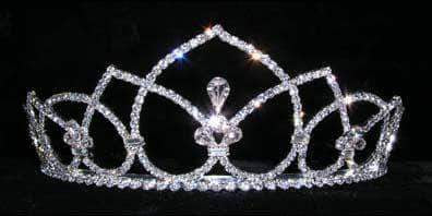 #14083 - Cathedral Tiara Tiaras up to 3" Rhinestone Jewelry Corporation