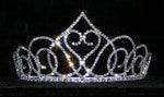 #15142 - Swooning Heart 3" Tiara Tiaras up to 3" Rhinestone Jewelry Corporation