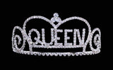 #16446 - Queen's Tiara with combs - 2.5" Tiaras up to 3" Rhinestone Jewelry Corporation