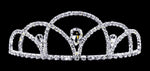 #16735 - Scalloped Pear Tiara - 3.5" Tiaras up to 3" Rhinestone Jewelry Corporation