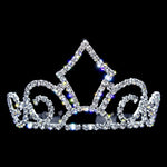 #16744 - Regal Flourish Tiara with Combs - 2.75" (Copy) Tiaras up to 3" Rhinestone Jewelry Corporation