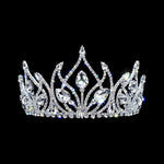 #17332 - Rising Phoenix Tiara with Combs - 3" Tall Tiaras up to 3" Rhinestone Jewelry Corporation