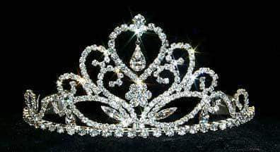 Fine Heart Multi Stone Tiara #12576 Tiaras up to 3" Rhinestone Jewelry Corporation