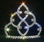 Traditional Tiara - #11187 Silver Tiaras up to 3" Rhinestone Jewelry Corporation