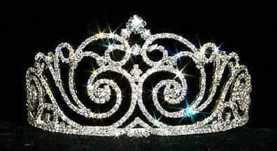 12736 - Diamond Top Swirl Tiara