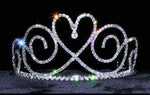 #13652 - Tear Drop Heart Tiara Tiaras up to 4" Rhinestone Jewelry Corporation