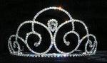 #14035 - Pear Down Swirl Tiara Tiaras up to 4" Rhinestone Jewelry Corporation