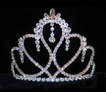 #16041 - Braids Tiara with Combs Tiaras up to 4" Rhinestone Jewelry Corporation