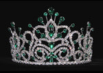 #16107 - Maus Spray Crown - Emerald - 4" Tiaras up to 4" Rhinestone Jewelry Corporation