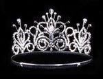 #16107 - Maus Spray Crown - Light Sapphire - 4" Tiaras up to 4" Rhinestone Jewelry Corporation