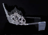 #16449 - Pageant Prime Tiara with Combs - 3" Tiaras up to 4" Rhinestone Jewelry Corporation