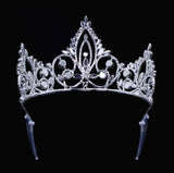 #16450 - Pageant Prime Tiara with Combs - 4" Tiaras up to 4" Rhinestone Jewelry Corporation