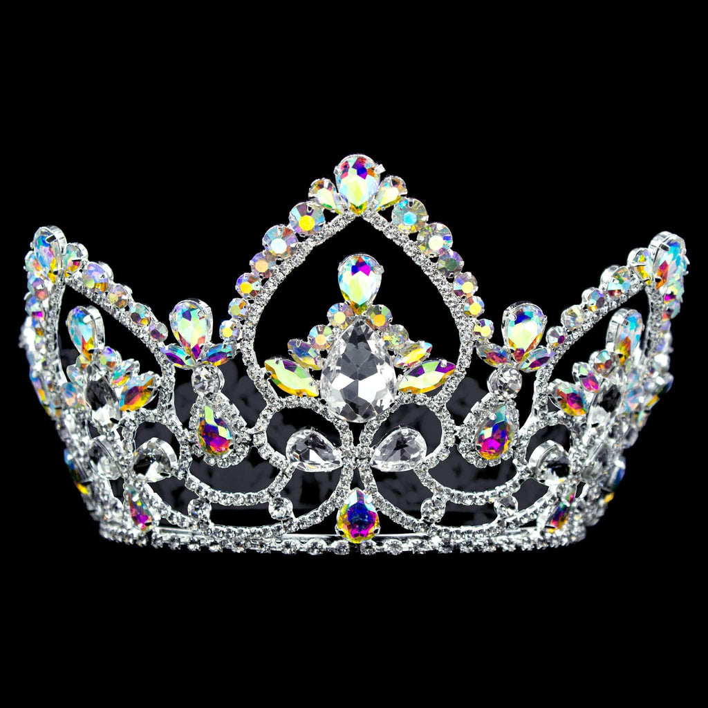 3D Crown Studded W. Clear Rhinestones-From