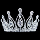 #17168 - Royal Statement Tiara with Combs - 4" Tiaras up to 4" Rhinestone Jewelry Corporation