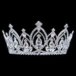 #17208 - Extreme Sparkle Tiara with Combs - 3" Tiaras up to 4" Rhinestone Jewelry Corporation