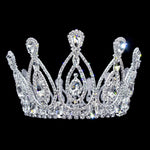 Tiaras up to 4" #17216 - Royal Statement Full Crown with Rings - 3.5"