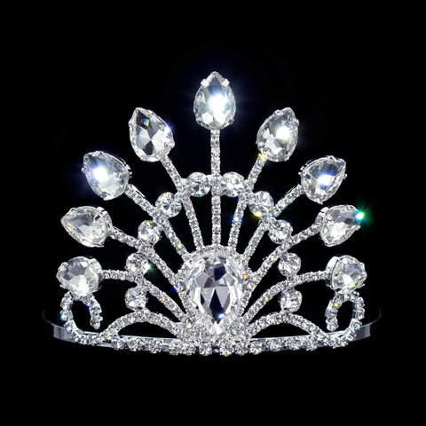 Tiaras up to 4" #17269 Fountain Winner Tiara with Combs - 3.75"
