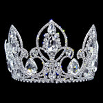 Tiaras up to 4 #17289- Blossom Fleur Tiara with Combs - 4" Tall
