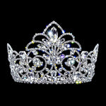 #17328 - Island Princess Tiara with Combs - 4" Tiaras up to 4" Rhinestone Jewelry Corporation