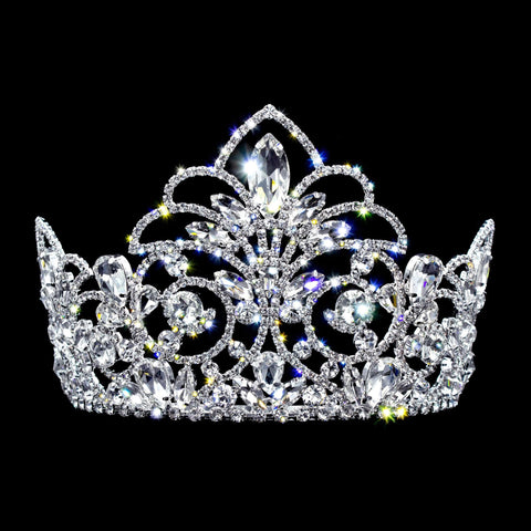 #17328 - Island Princess Tiara with Combs - 4" Tiaras up to 4" Rhinestone Jewelry Corporation