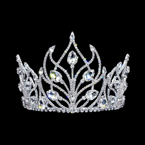 #17331 - Rising Phoenix Tiara with Combs - 4" Tall Tiaras up to 4" Rhinestone Jewelry Corporation