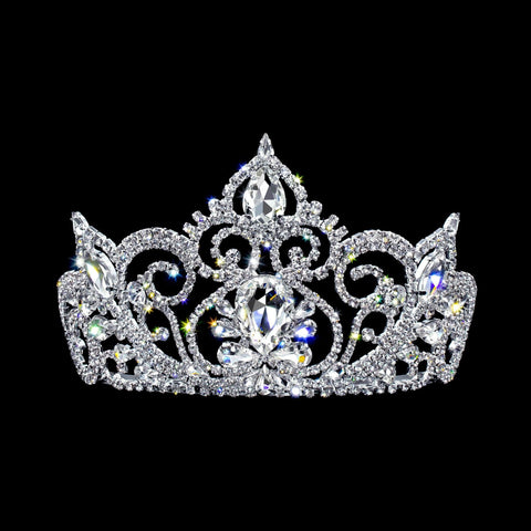 #17353 - Fairy Tale Princess Tiara with Combs - 3.25" (H) Tiaras up to 4" Rhinestone Jewelry Corporation