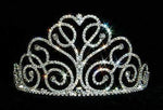 Scripted Heart Tiara #13132 Tiaras up to 4" Rhinestone Jewelry Corporation