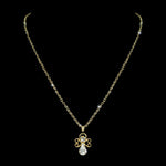Trendy Jewelry #7346N-Crystal- Angel Necklace 18"