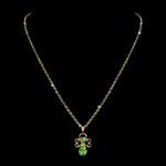 Trendy Jewelry #7346N-Peridot - Angel Necklace 18"