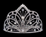 #16215 - Radiant Star Burst Cowgirl Hat Crown Western Jewelry Rhinestone Jewelry Corporation
