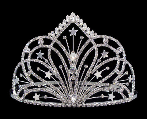 #16215 - Radiant Star Burst Cowgirl Hat Crown Western Jewelry Rhinestone Jewelry Corporation